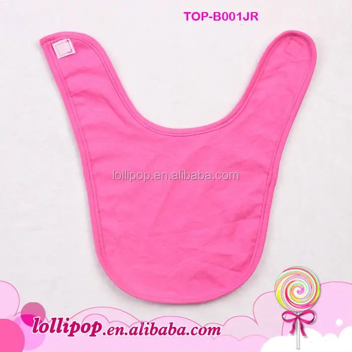 Custom Personalised Sublimation Blanks Baby Drool Bib Solid White Plain Blank Cotton Baby Bandana Bib For Teething Drooling