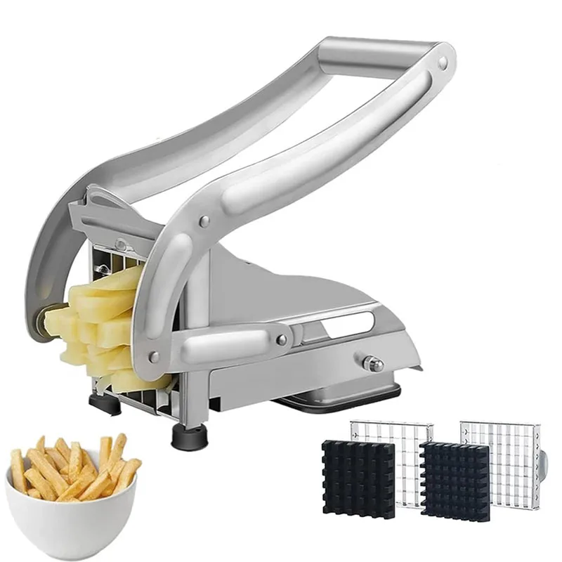 Best Stainless Steel Vegetable Manual Commercial Grade House French Fries Cube Slicer Peeling Cutter Potato Chips Making Machine