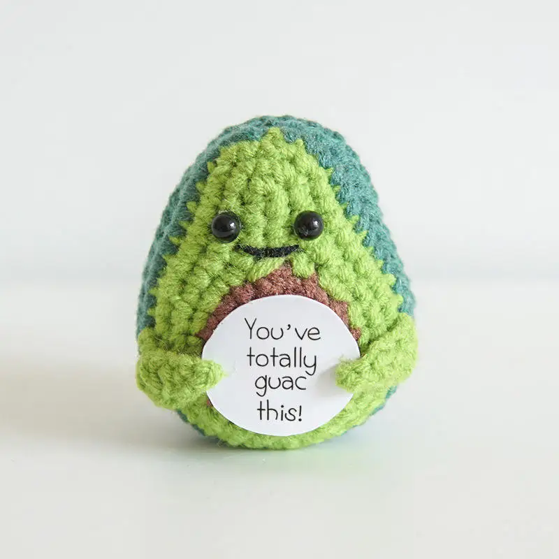Funny Handmade Emotional Support Pickled Cucumber Gift Cute Crochet Christmas Pickle Knitting Doll Reduce Pressure Pickle Toy