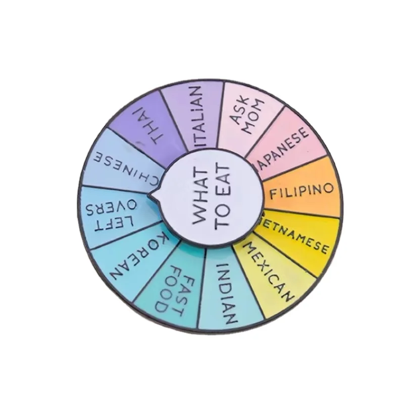 China Factory low moq Spinner Metal Enamel Badges spinner enamel pin custom spinning pins