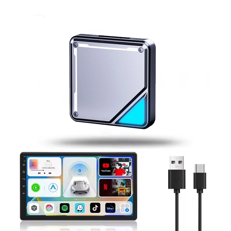 Factory Direct Carplay Ai Box Portable Wireless Carplay Android System For bmw wifi carplay For Netflix YouTube 4+64G LTE GPS