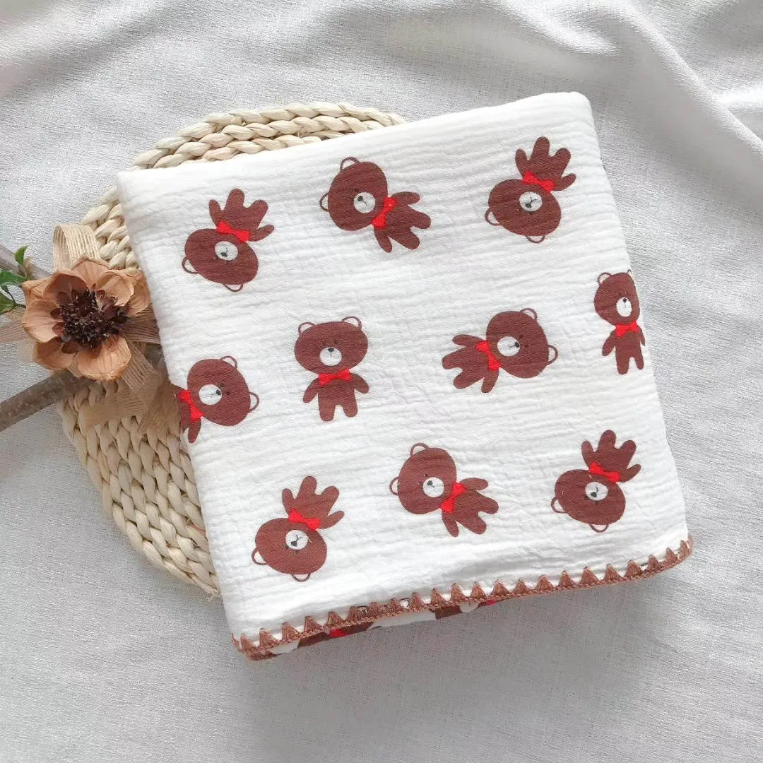 Swaddle Blanket Stretchy Baby Swaddle Blanket Fabric Cotton Gauze Muslin Fabric