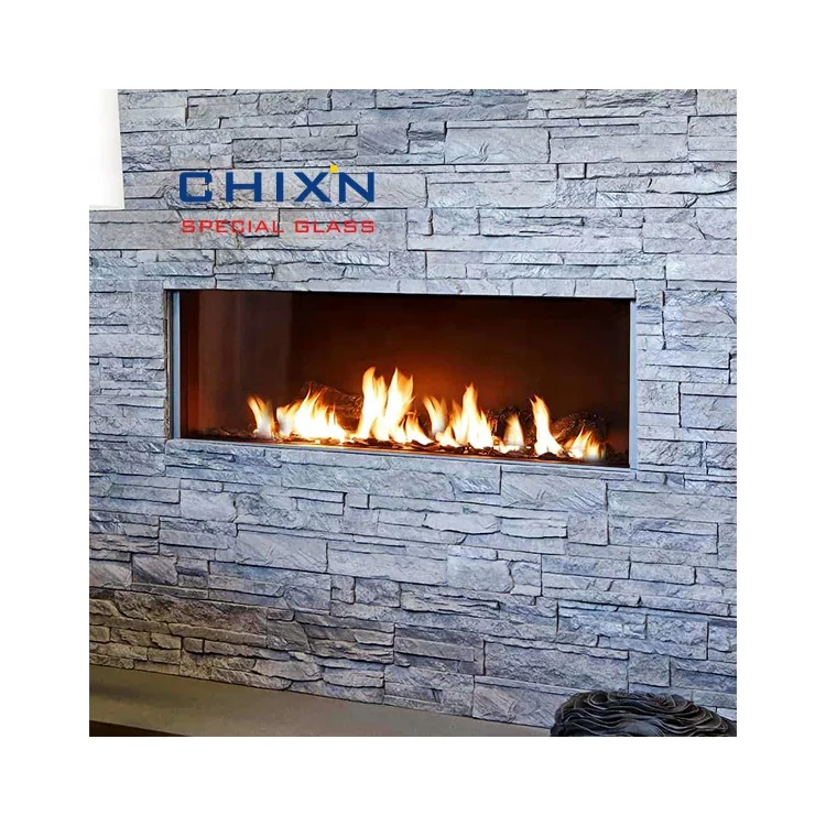high quality custom fireplace glass/fireplace thermal tempered glass price