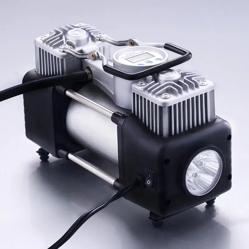 High quality heavy duty double cylinder tyre inflator portable mini electric air pump dc 12v car air compressor tire inflators