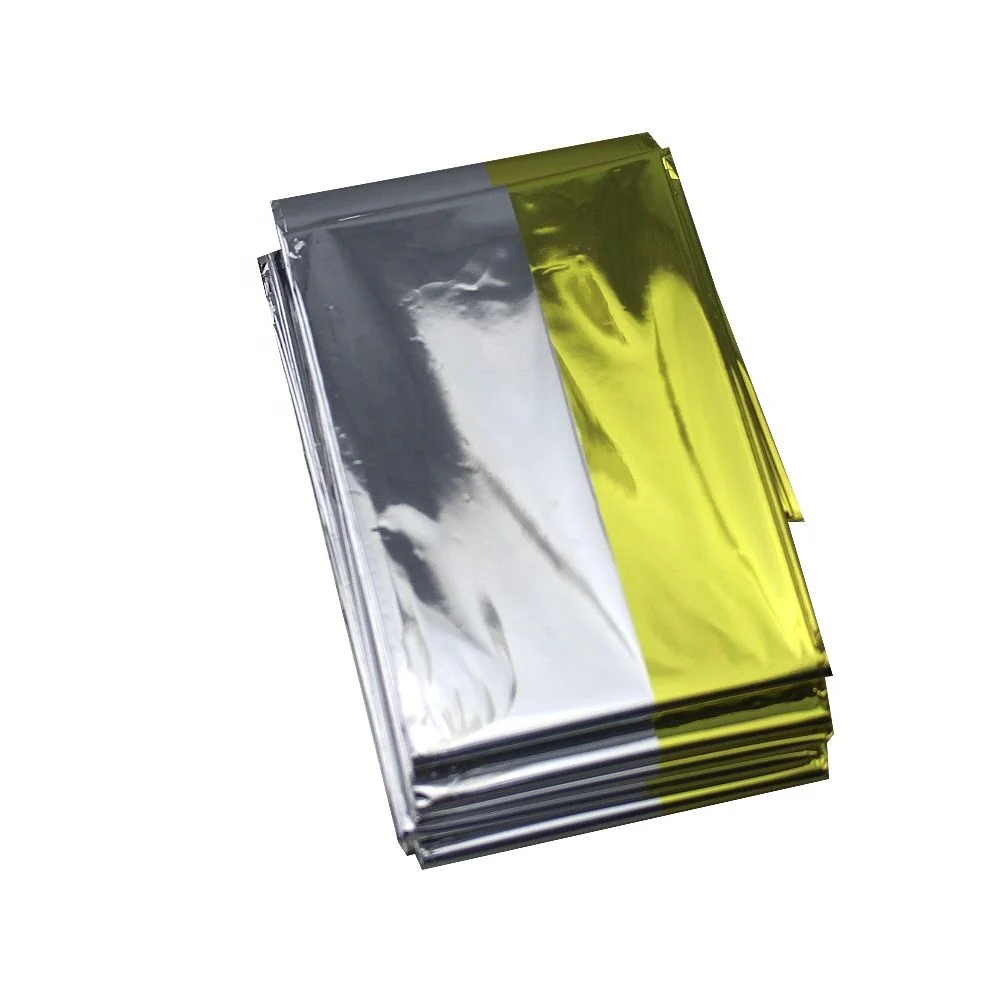 Manufacturer supplier two colors foil survival folding first aid emergency rescue blanket