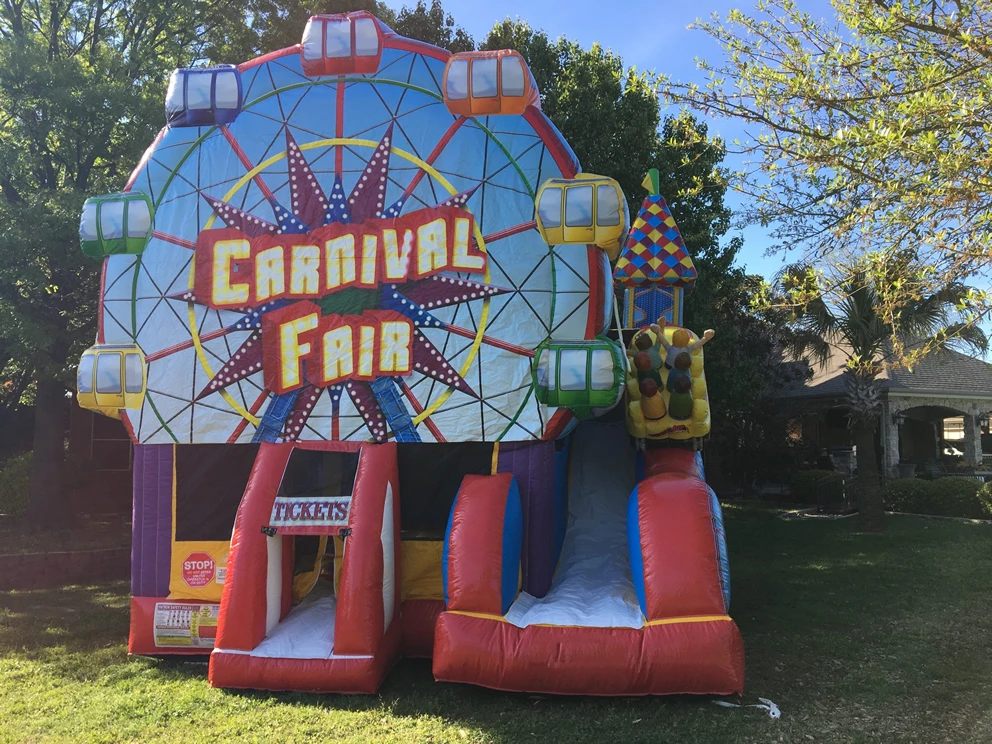 wholesale inflatable  Carnival Fair Combo Carnival 5 in 1 Combo carnival theme bounce house