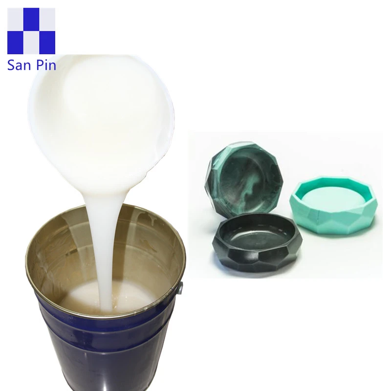 LSR Factory Price RTV-2 Tin Cured Silicone Rubber For Concrete Flowerpot Mold making