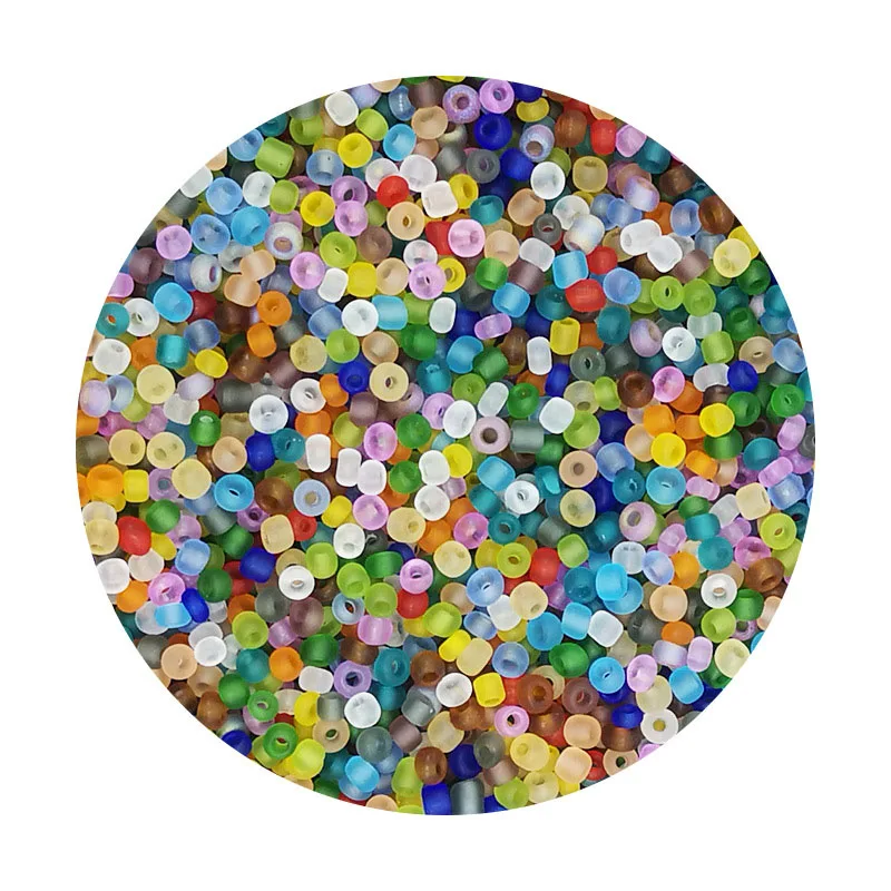 Blues  wholesale 50g 450g a bag 2mm 3mm 4mm DIY glass frosted seed beads for DIY accessories bracelets necklace jewelry making