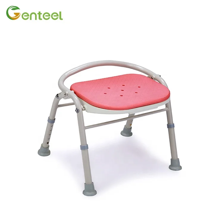 Handicapped Health Care Bath Seat Aluminum Lightweight Shower Chair Leg Height Adjustable Folding Shower Seat For Elderly