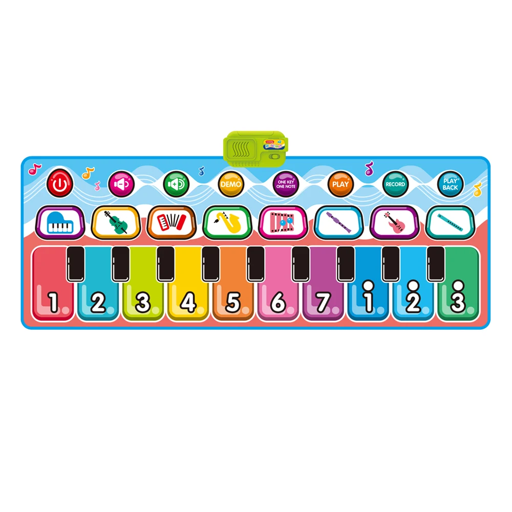 Customized parents-child portable indoor baby musical game carpet piano play mat toy