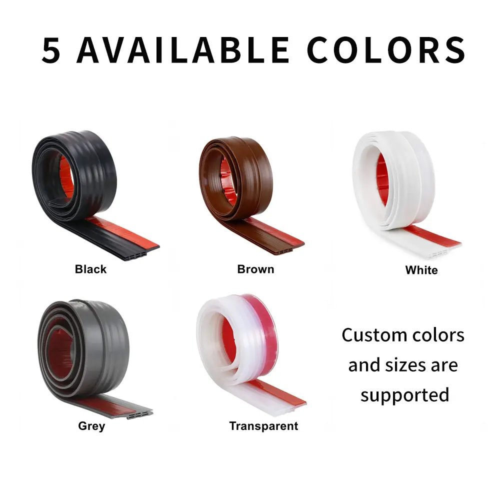 Hot Selling Door Draft Stopper Bottom Rubber Sealing Strip Silicone For Reduce Noise and Prevent Insects