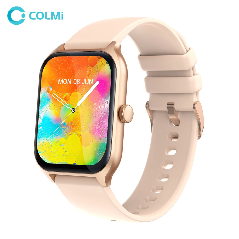 COLMI P60 1.96 Inch Heart Rate SpO2 Sport Fitness IP67 Waterproof Bluetooth Calling Reloj Hombre Smart Watch