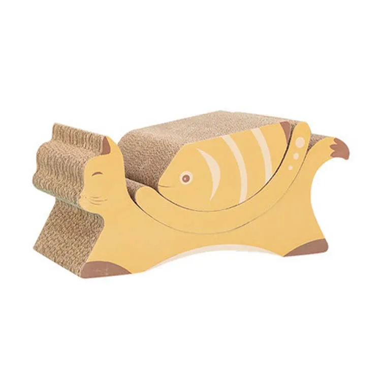 Hot Selling Low Price Custom Fish Design Cat Grooming Scratcher Bed Fun Pet Toy Comfortable Cat Scratcher