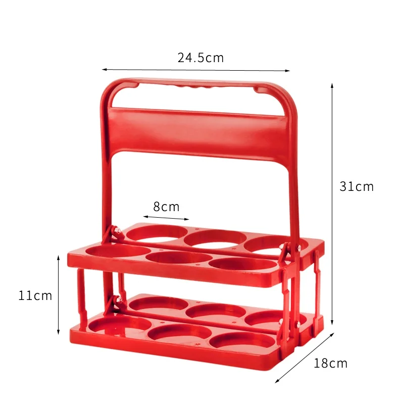 Plastic Beer Basket Handheld Bar KTV Folding Lightweight Wine Rack