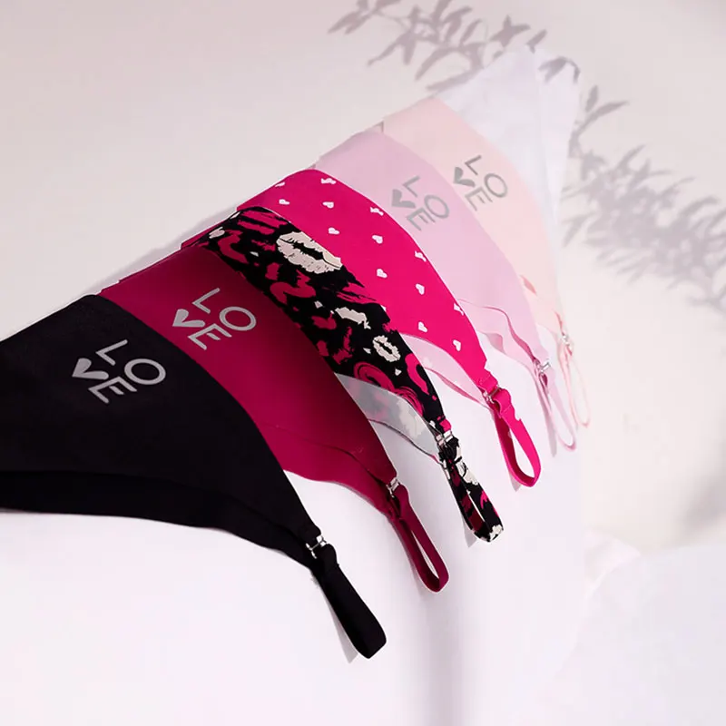 Adjustable Waist Belt Seamless Bikini Ice Silk Cutting Thongs Everyday Kids Adults Lipkiss Printed Traceless G String Thongs