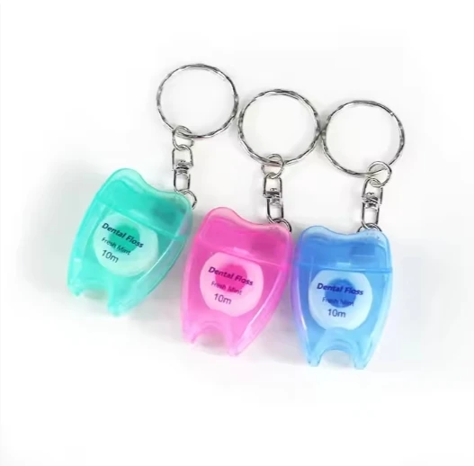 PY floss manufacturers spot wholesale roll floss box small tooth type keychain floss roll 10 m mint containing wax