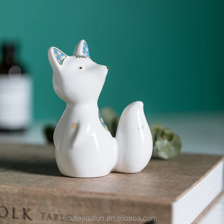 Ceramic Little Ornaments Owl Squirrel Cat Home Decor Table Decorative Ornaments Porcelain