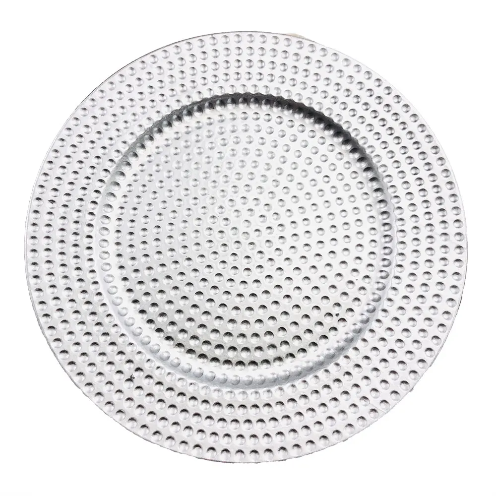 Wholesale cheap wedding decoration party plates silver plastic plates