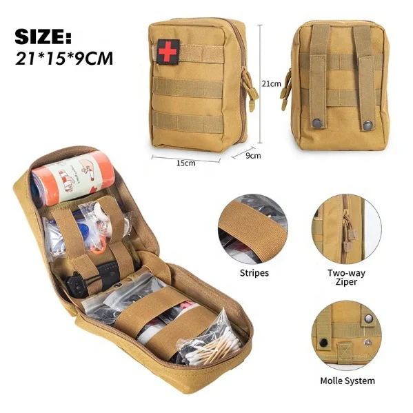 Emergency Medical Tactical Trauma First Aid Survival Kit Bag for Outdoor Camping Hiking