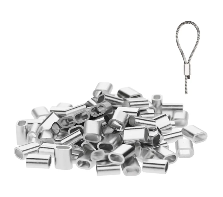 Factory Stainless Steel Crimping Loop Aluminum Wire Rope Sleeves Cable Ferrules Sleeves