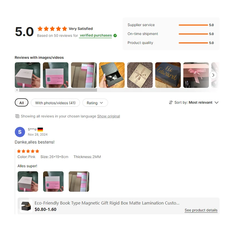 Изготовленный по индивидуальному заказу Черная бумажная подарочная картонная коробка прозрачное тиснение окна матовое ламинирование УФ-покрытие для фоторамки упаковка