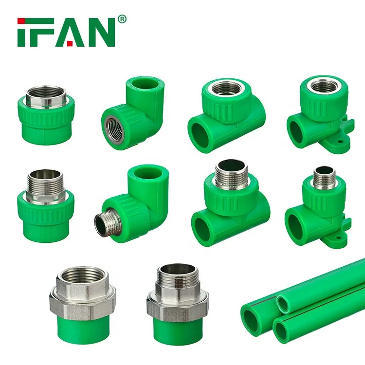 IFAN Customization 20-110mm Green Color PPR Tube Fitting PN25 Elbow PPR Pipe Fittings