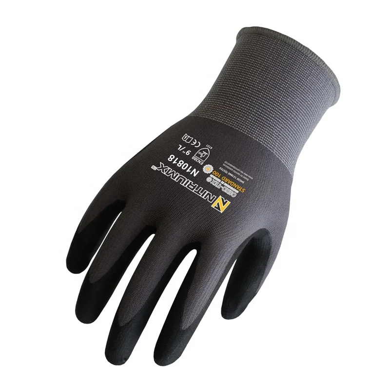 Wholesale Anti-cutting Work Industrial Construction Nylon Safety Gloves Machine Working Polyester Hand Safety Gloves