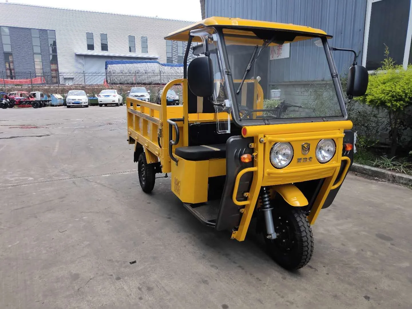 200cc/250cc motorized gas powered easy cabin three wheel cargo tricycle/three wheel motorcycle for cargo with windshield