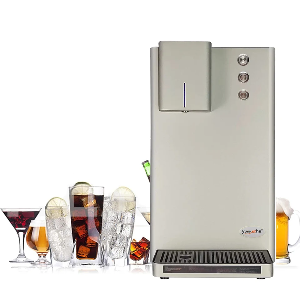 Commercial Carbonated Sparkling Water Maker 20 liter with ice maker countertop  soda fountain machine for business