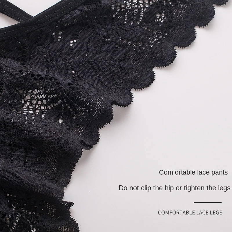 New Arrival Low Rise Cross Straps Transparent Bikini Panties Women Lace Sexy Thongs cross strap thong panties