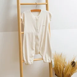 wholesale summer 100% cotton baby sleep sack organic with short sleeves