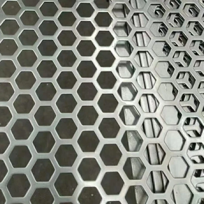 Perforated Metal Mesh Speaker Grille Hexagonal hole Perforated metal sheet  for decorative