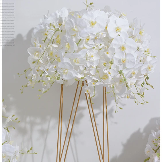 GIGA flower ball wedding wholesale Customized Event Decorative Table Centerpieces 60cm orchid white Artificial Silk Flower Ball