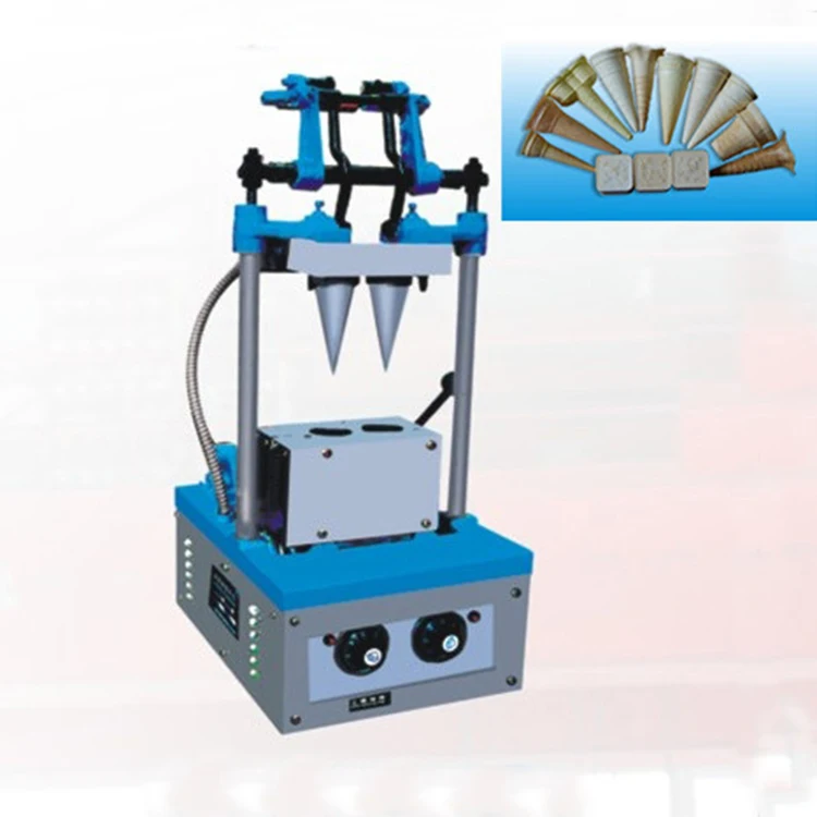 
OC-2 2 Molds Pressing Icecream Cones Forming Machine Ice Cream Cone Tray Maker 