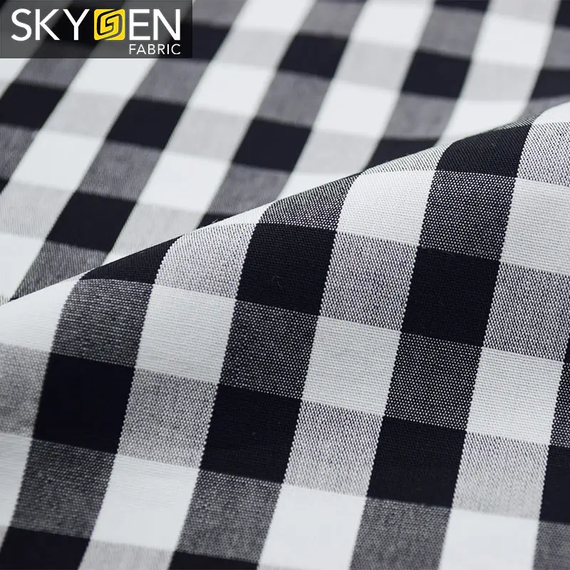 Быстрая мода Skygen мягкая хлопчатобумажная ткань в клетку ТКАННАЯ для рубашек
