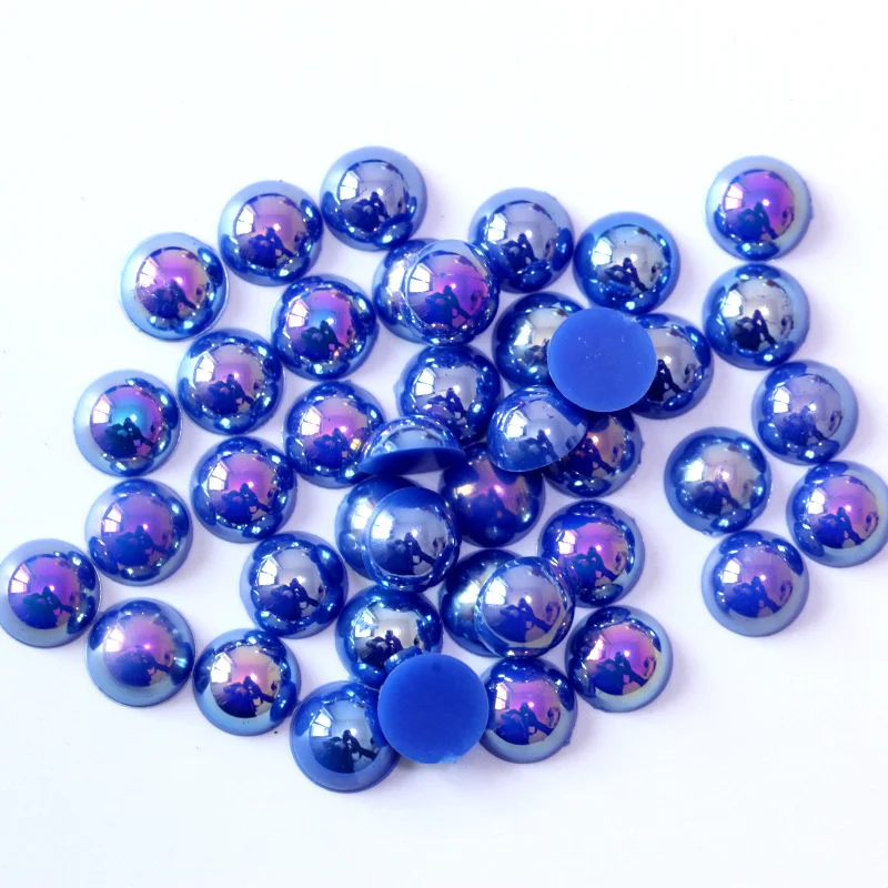 
Wholesale Citrine AB ss2-ss14 Mix Color Plastic Half Round Pearls in Bulk 