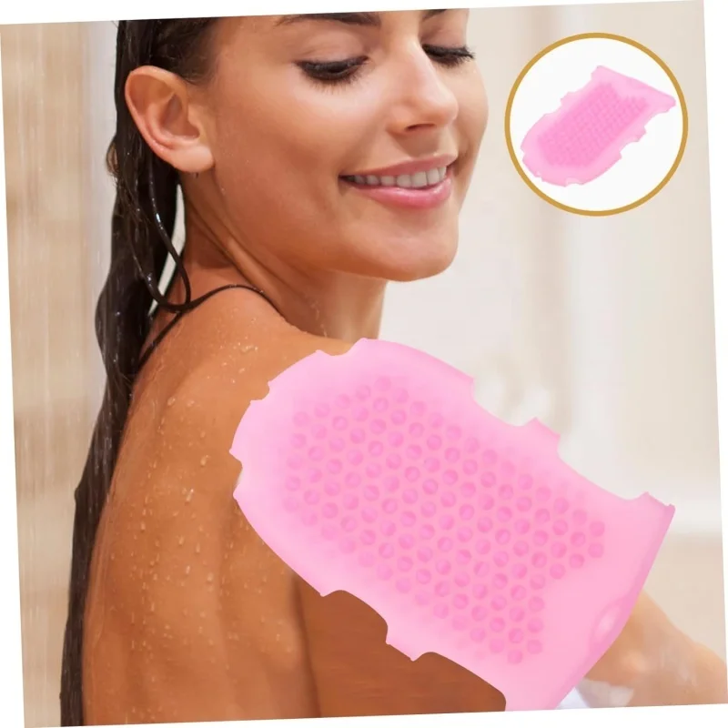 Double-sided Silicone Bath Brush Toddler Bath Mitten Exfoliating Body Brush Body Wash Scrubber Shower Glove Essential Oil Brush