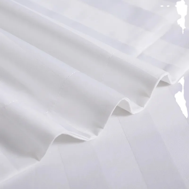 Profession Supplies 250TC 300TC 1cm 3cm Satin Stripe 100% Egyptian Cotton Fabric in roll For Hotel Bedding