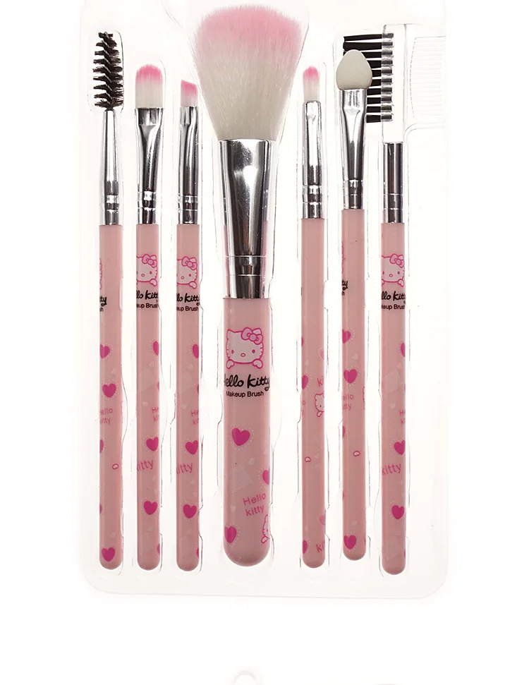 5Pcs Cute Kitty Handle Hello Makeup Brushes Set Pink Kids Makeup Tool