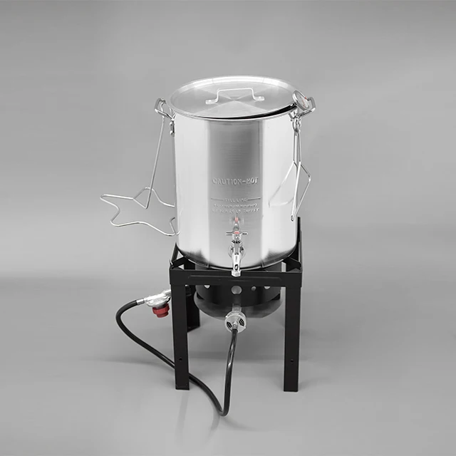 30QT Aluminium Deep  Turkey Fryer Commecial Gas  Kitchen  Equipment Gas Fryer with Spigot