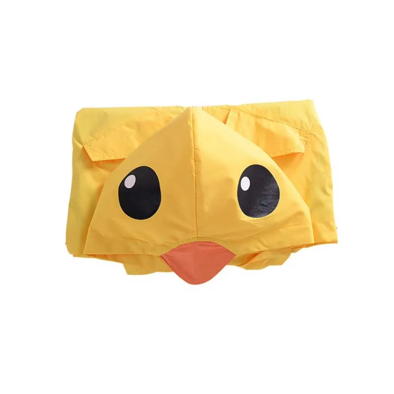 Baby Boy Girl Duck Rain Jacket Cute Cartoon Yellow Raincoat Hoodie Kids Zipper Coat Fall Winter Outwear School Outfits Rainwear