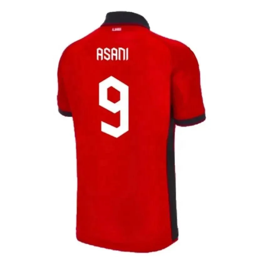 Футбольная майка Albania BROJA ASANI DJIMSITI 2024 евро Кубок острова Национальная сборная домашняя футбольная
