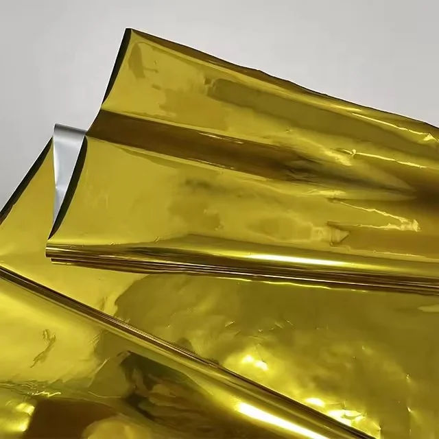 PET 12 microns wet lamination metalized gold film