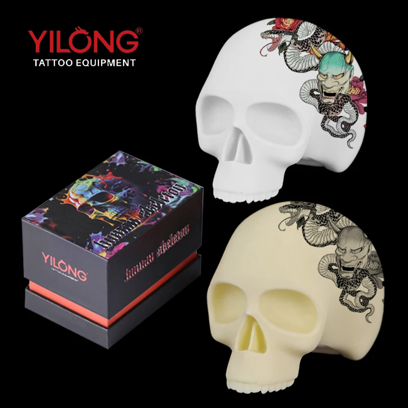 Wholesale Custom Rubber/ABS Plastic Skull Practice Skin For Doing Tattoo Practice