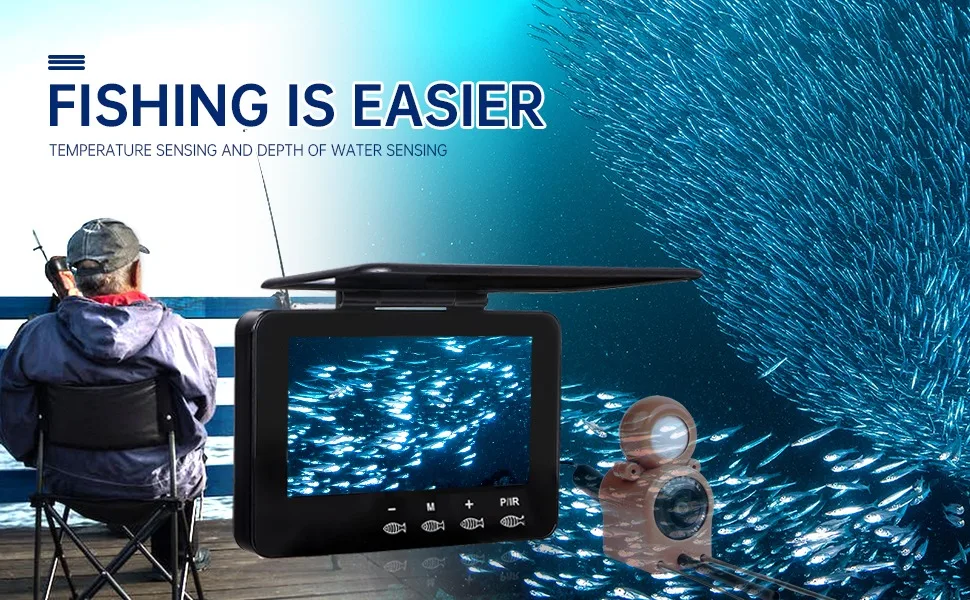 IP68 Waterproof Portable Fishing Video Camera With 4.3inch Touch Screen Monitor Underwater Fish Finder Camera For ice fishing