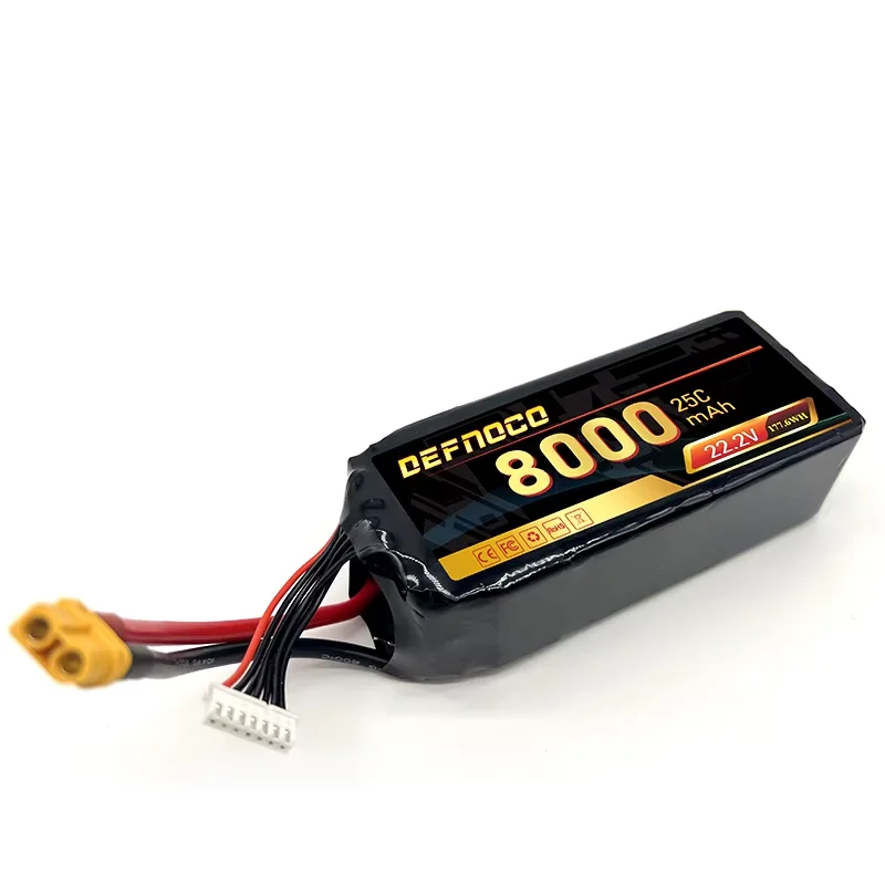 DEFNOCO 8000mAh 6S 100C литий-ионные аккумуляторы высокой плотности энергии для вертолетов и сельскохозяйственных дронов БПЛА