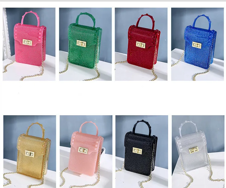 
Ins jelly slung small bag female 2019 new shoulder bag Korean version of the chain phone bag 
