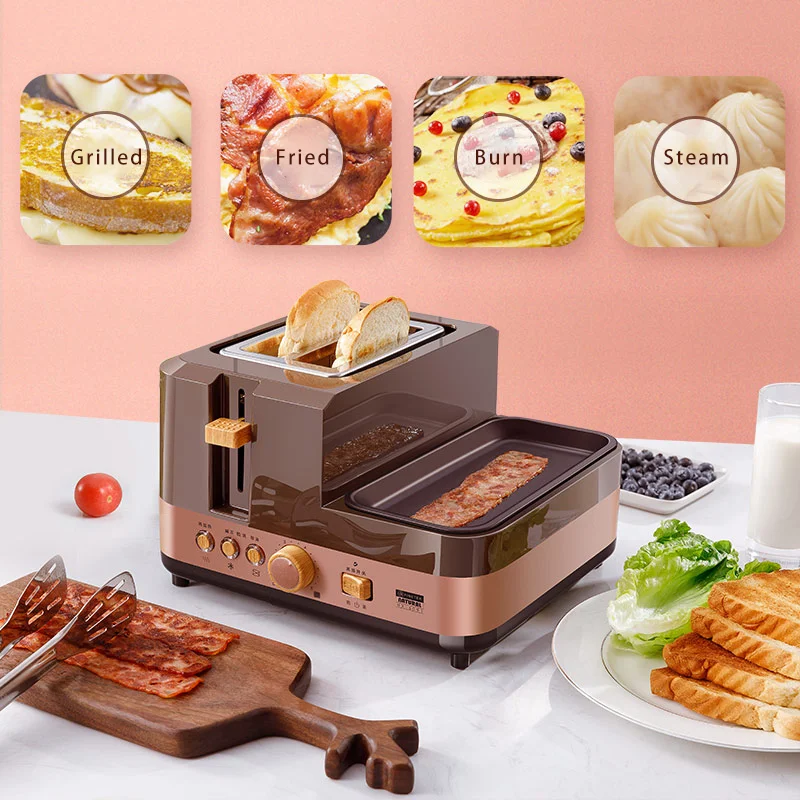 
Home multi-function three-in-one breakfast toaster pcb oven toaster commercial mini electric oven omelette gift 