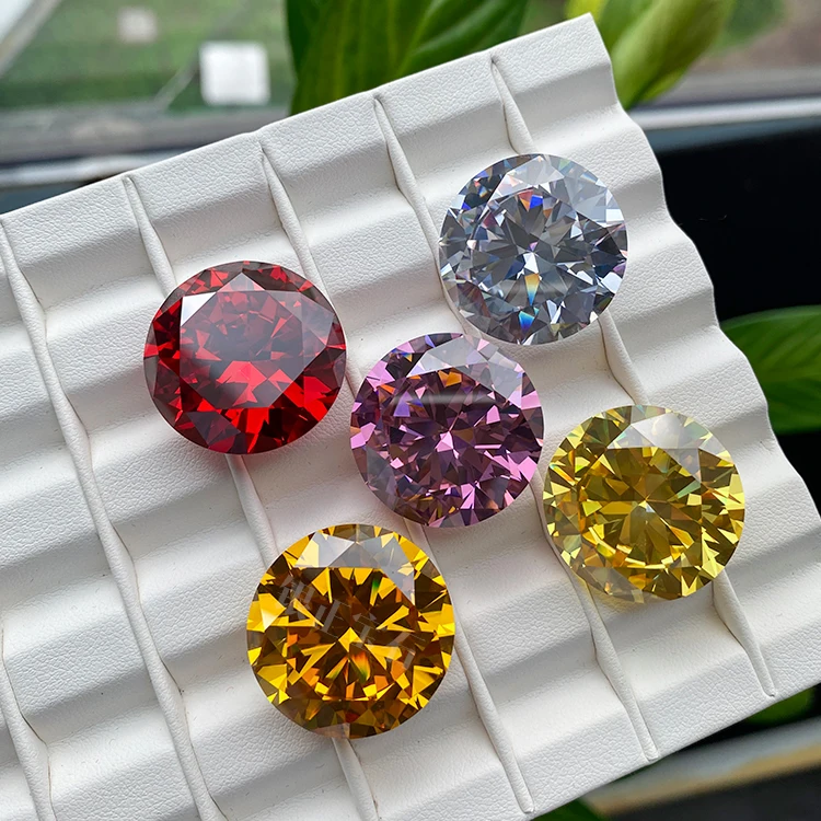 YinZheng In Stock loose gemstone various colors 25MM large size CZ stone synthetic cubic zirconia