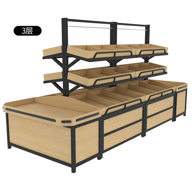 Mobile fruit vegetable displays Supermarket Shelf Fresh fruit stands Store Display Racks for fruit